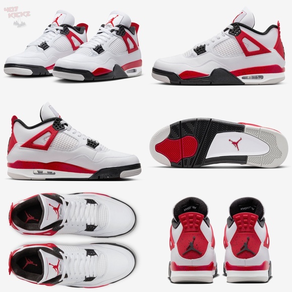 New Air Jordan 4 Retro 'Red Cement' Men's Shoes - Picture 15 of 15
